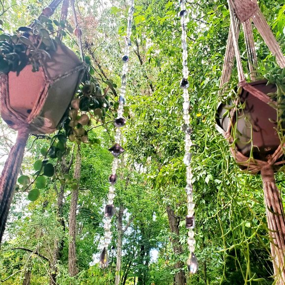 Suncatchers, Set of 5 Strands - 4 ft. L Acrylic Gems for Windows, Gardens, Trees - Picture 6 of 13